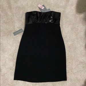 Short black dress with sparkle top